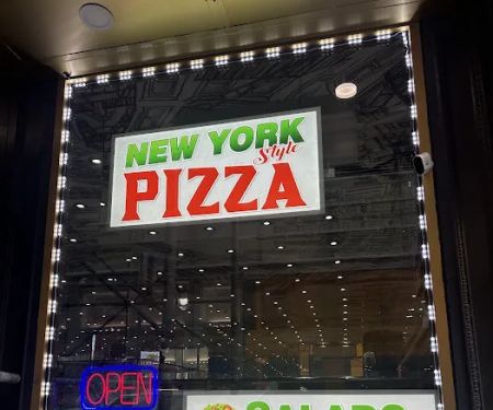 New York pizza and snacks