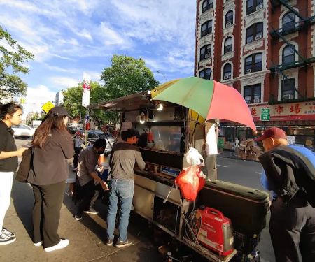 Young Xinjiang BBQ cart