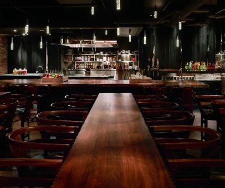 The Bar Downstairs and Kitchen