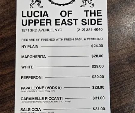 Lucia Pizza Of UES