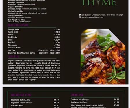 Thyme Caribbean Cuisine LLC