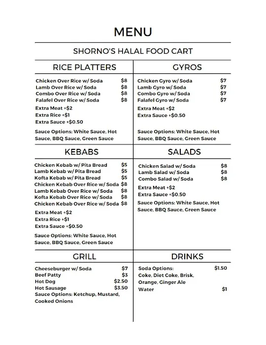 Shorno's Halal Food Cart Picture 2