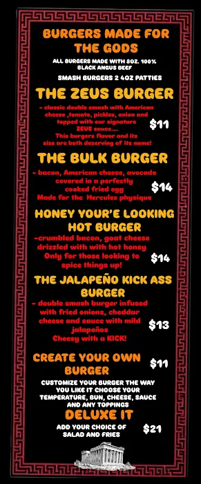 Zeus Flamed Burgers Picture 1