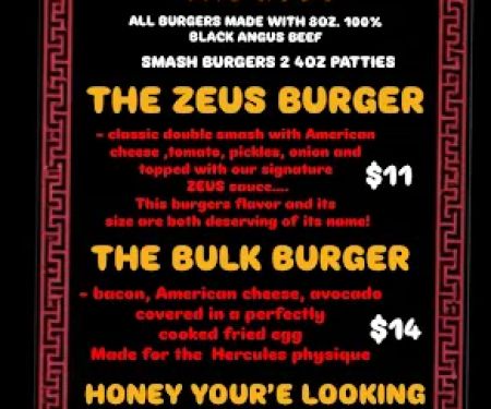 Zeus Flamed Burgers