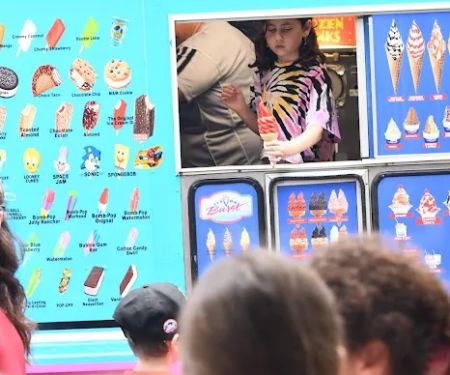 Lickety split soft ice cream truck