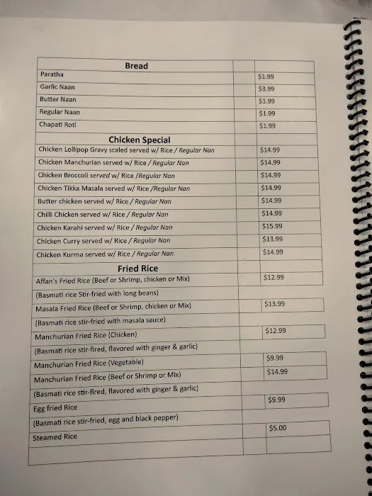Affan Indo-Chinese & Bangladeshi Restaurant Picture 1