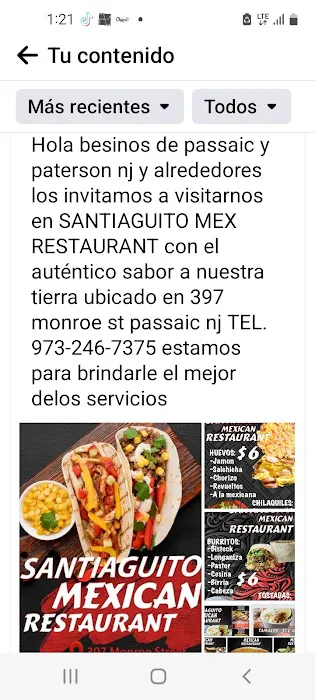 Santiaguito mex restaurant Picture 2