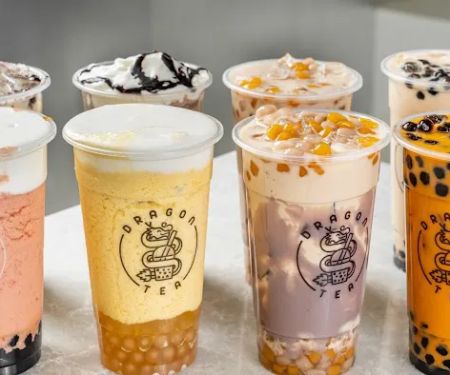 Dragon Tea & Mochi Donut