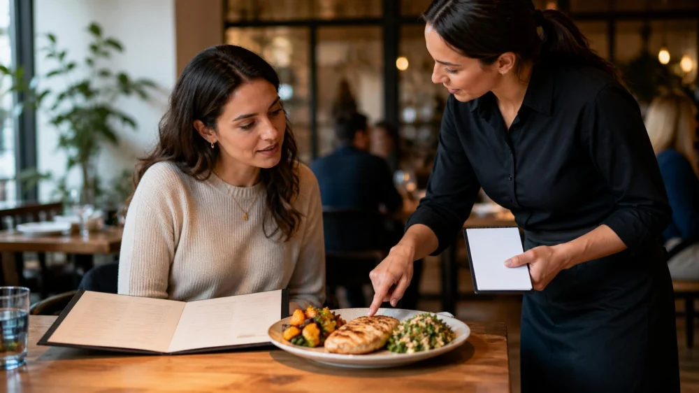 Restaurant Menu Substitution: Confirm Price and Allergens