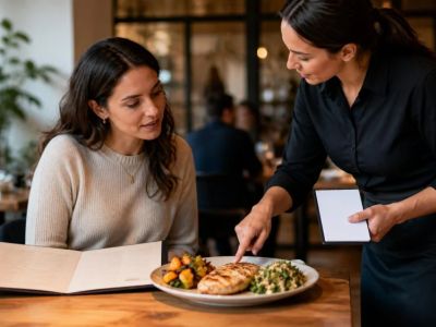 Restaurant Menu Substitution: Confirm Price and Allergens