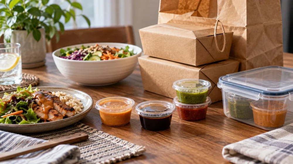 Restaurant Takeout Sauces: Labels, Leaks, and Storage