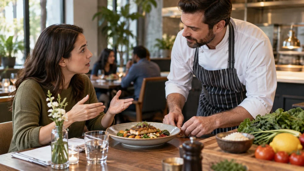 Restaurant Dietary Request: Verify Ingredients and Shared Prep