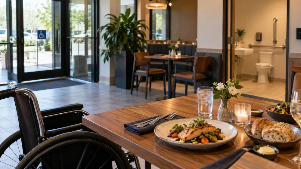 Restaurant Accessibility Call: Entry, Seating, and Toilet