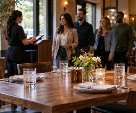 Restaurant Group Arrival Plan: Seating, Hold Time, Contact
