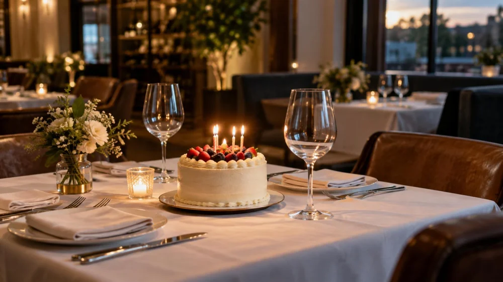 Restaurant Birthday Booking: Cake, Seating, and Service Timing
