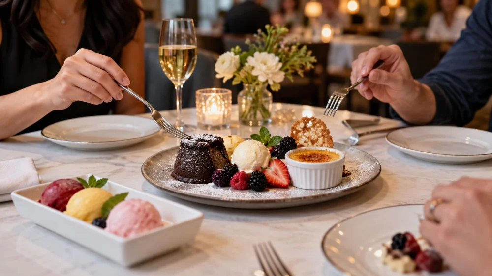 Restaurant Dessert Sharing: Portions, Allergens, and Service